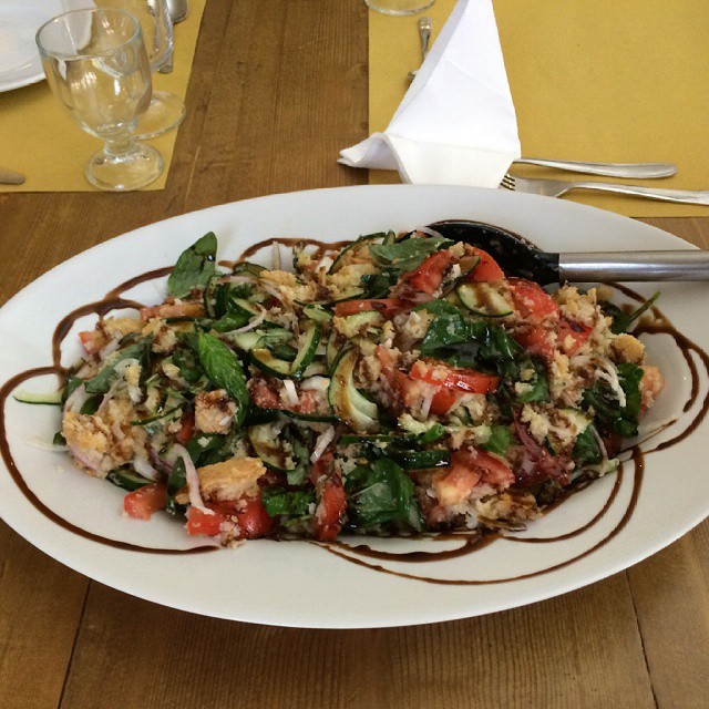 Panzanella Made by our Chef Luciano, Typical Tuscan Recipe